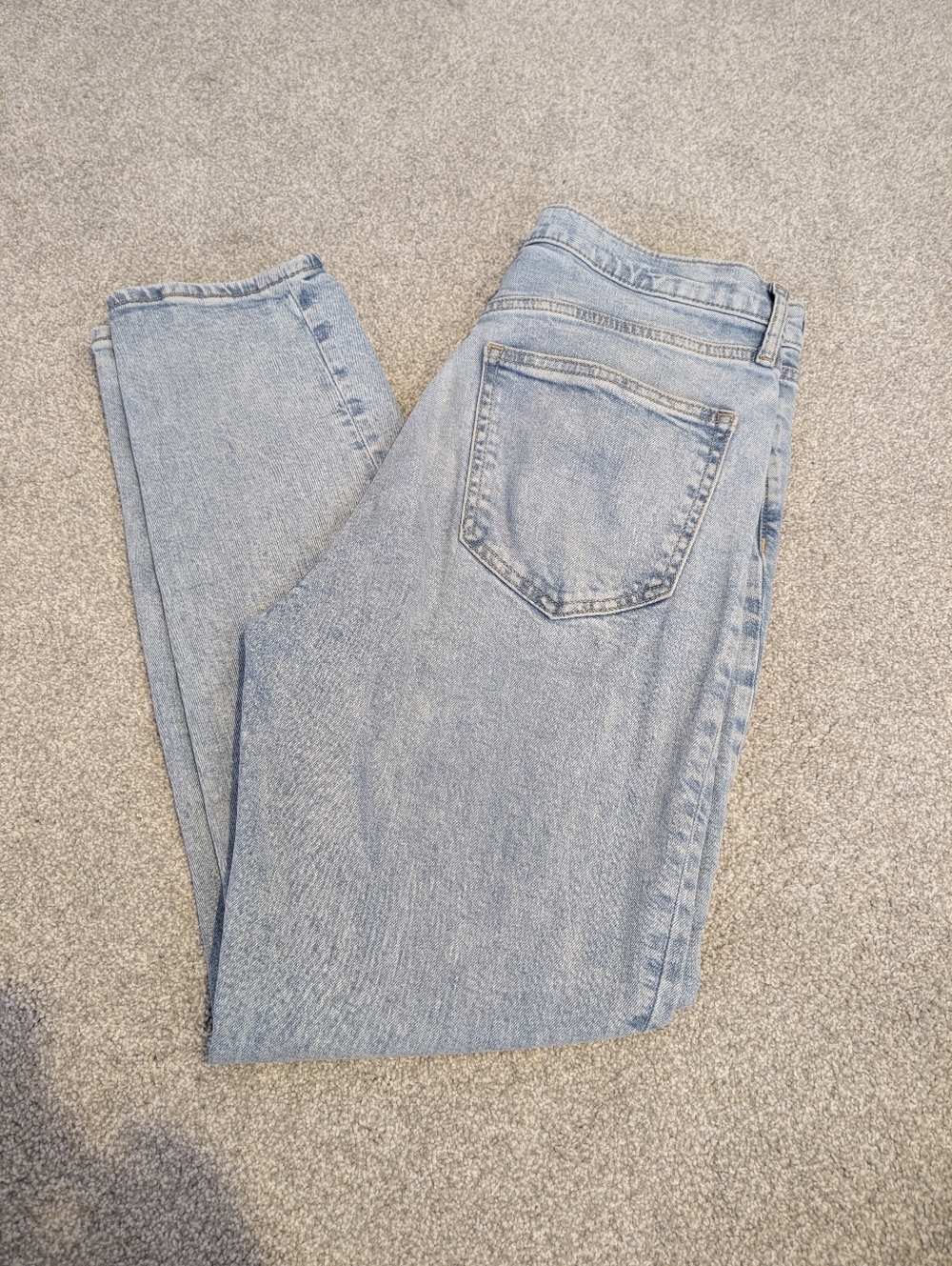 Gap Factory high rise vintage slim jeans light denim Split Hem Size 29